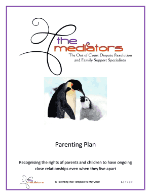 Parenting Plan Template