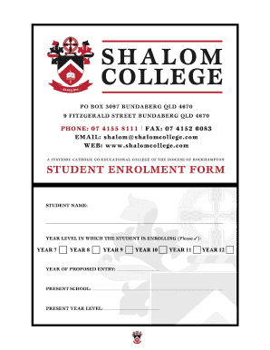 Student Enrolment Form