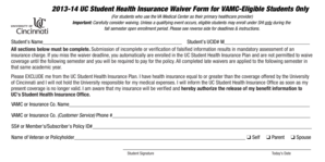 UC Student Health Insurance Waiver Form