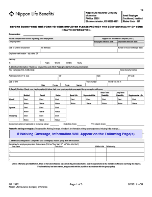 Nippon Life Insurance Health Waiver Form