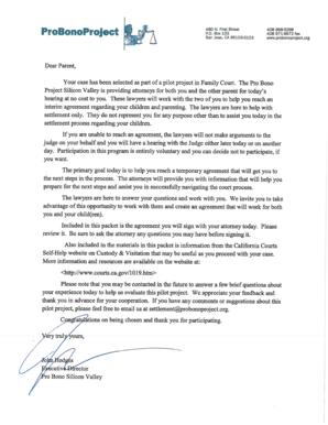 Limited Scope Family Law Settlement Agreement