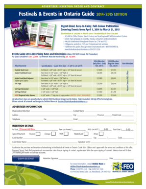 Advertiser Insertion Order and Contract