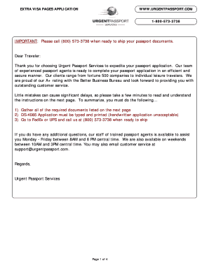 US Passport Extra Visa Pages Application