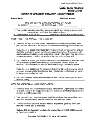 Notice of Medicare Provider Non-Coverage