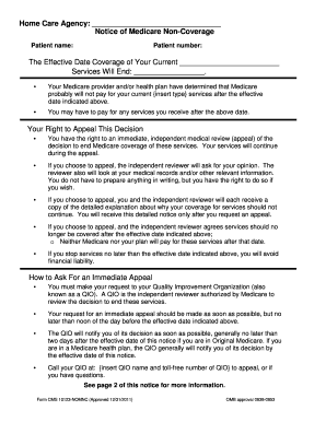 Medicare Non-Coverage Notice