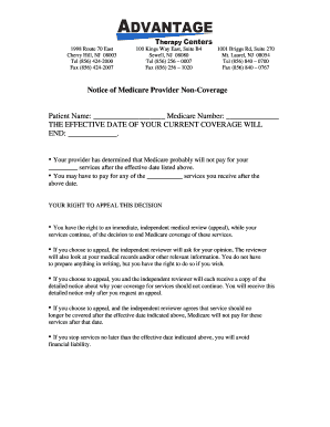 Notice of Medicare Provider Non-Coverage
