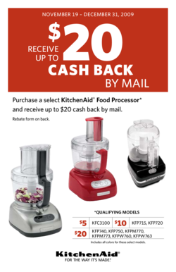 KitchenAid Food Processor Mail-In Rebate Form