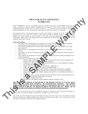 Truco Quality Assurance Warranty