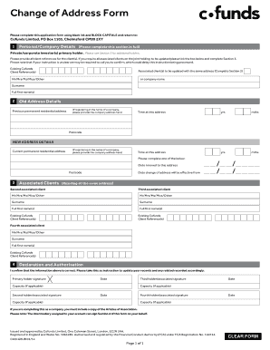 Cofunds Change of Address Form