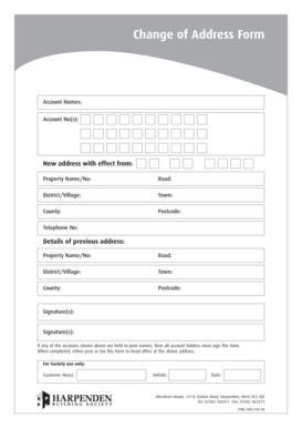 Change of Address Form