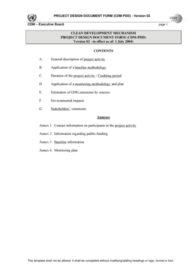 Clean Development Mechanism Project Design Document