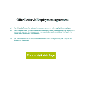 Commercial offer example - Offer Letter & Employment Agreement - JIAN Business plan software ...