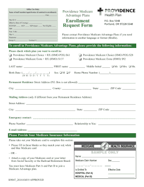 Providence Medicare Advantage Enrollment Form