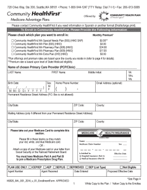 Community HealthFirst Medicare Enrollment Form