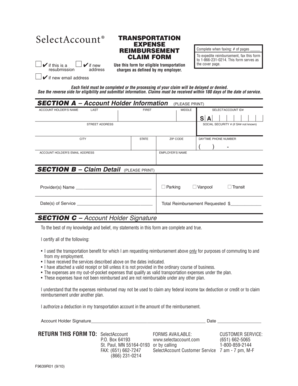Transportation Expense Reimbursement Form