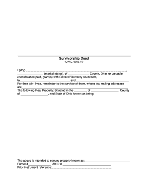 Ohio Survivorship Deed