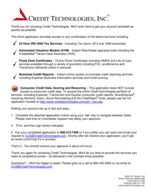 Credit Technologies Membership Application & Agreement