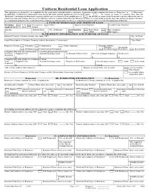 Uniform Residential Loan Application