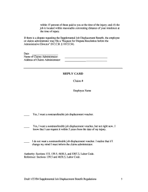 Supplemental Job Displacement Benefit 10133.50 Definitions