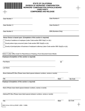 California Workers' Compensation Compromise and Release