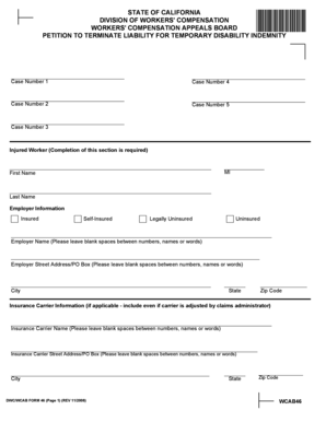California Workers' Compensation Appeal Board Form 46