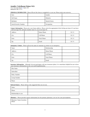 Patient Intake Form