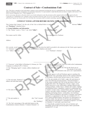 Contract of Sale Condominium Unit