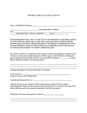 Florida Real Estate Purchase Agreement
