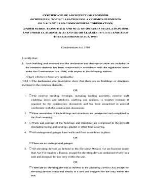 Certificate of Architect or Engineer