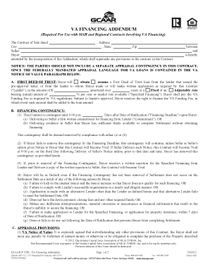 VA Financing Addendum