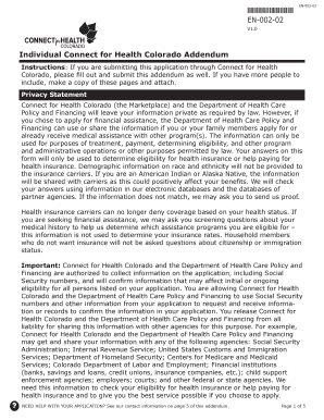 Individual Connect for Health Colorado Addendum
