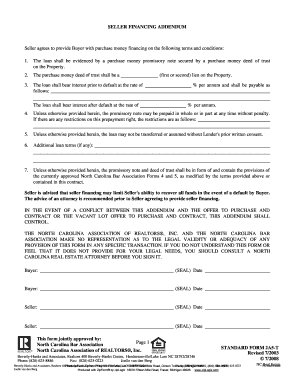 Seller Financing Addendum