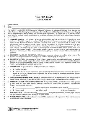 VA FHA Loan Addendum