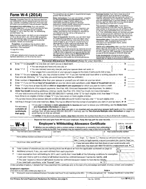 Form W-4 (2014)