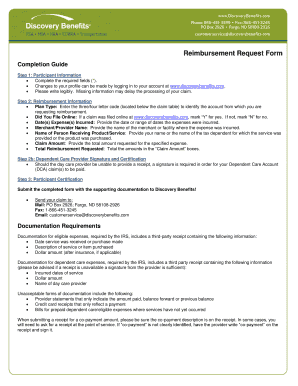 Reimbursement Request Form