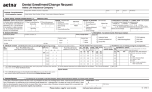 Aetna Dental Enrollment/Change Request Form