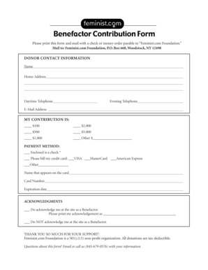 Feminist.com Foundation Donation Form