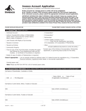 Invesco Account Application Form