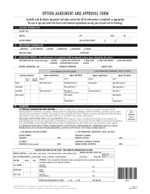 Option Agreement and Approval Form
