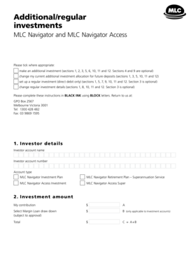 MLC Navigator Investment Form