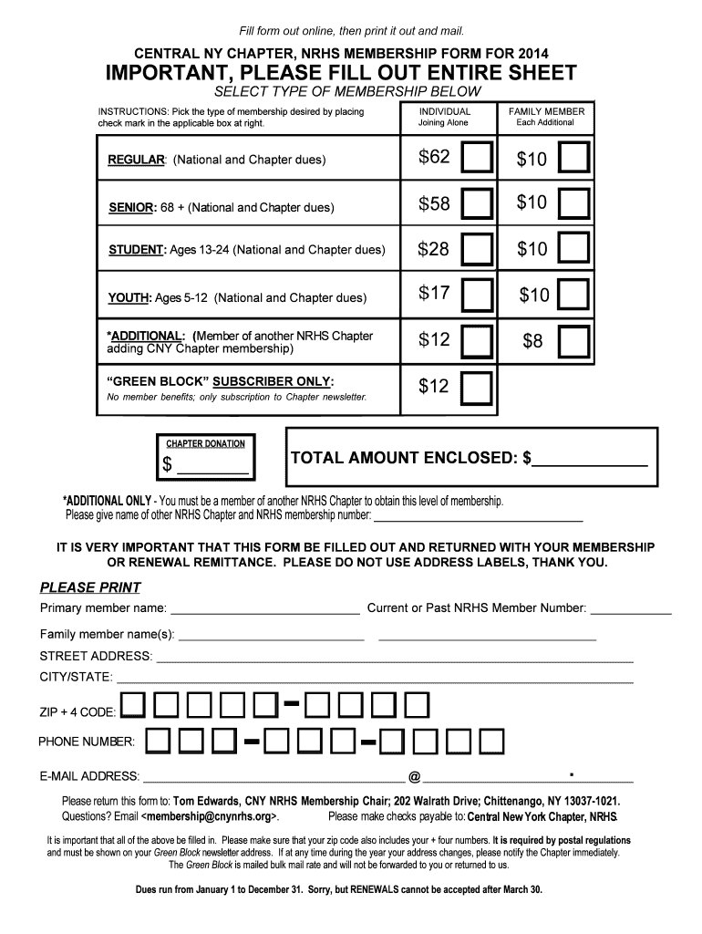 Fillable Online Cnynrhs CNY Member Form Fax Email Print PdfFiller fillable-online-cnynrhs-cny-member-form-fax-email-print-pdffiller