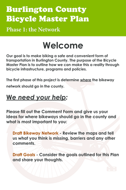 Burlington County Bicycle Master Plan Comment Form