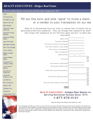 Real Estate Transaction Access Form