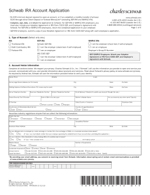 Schwab IRA Account Application