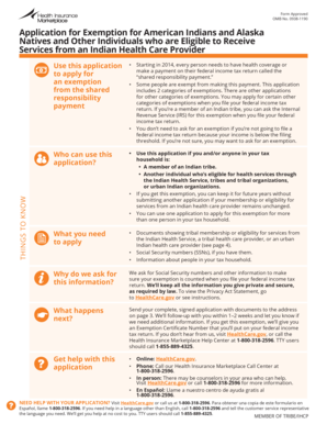 Application for Exemption for American Indians and Alaska Natives