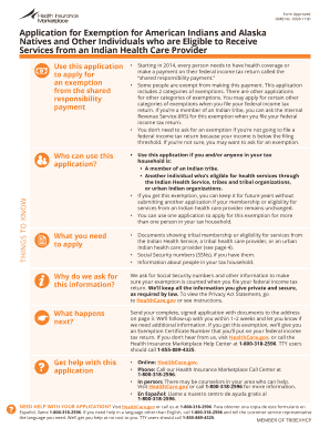 Application for Exemption for American Indians and Alaska Natives