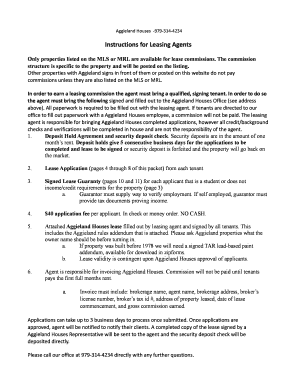 Aggieland Houses Lease Application