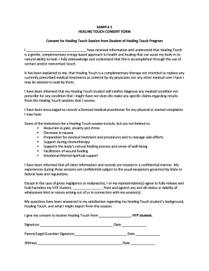 Uk visa parent consent letter template - healing touch informed consent form