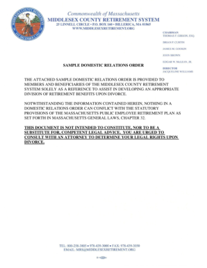Massachusetts Domestic Relations Order