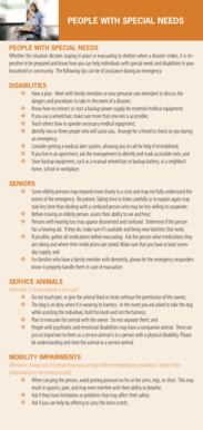 Emergency Plan for People with Special Needs